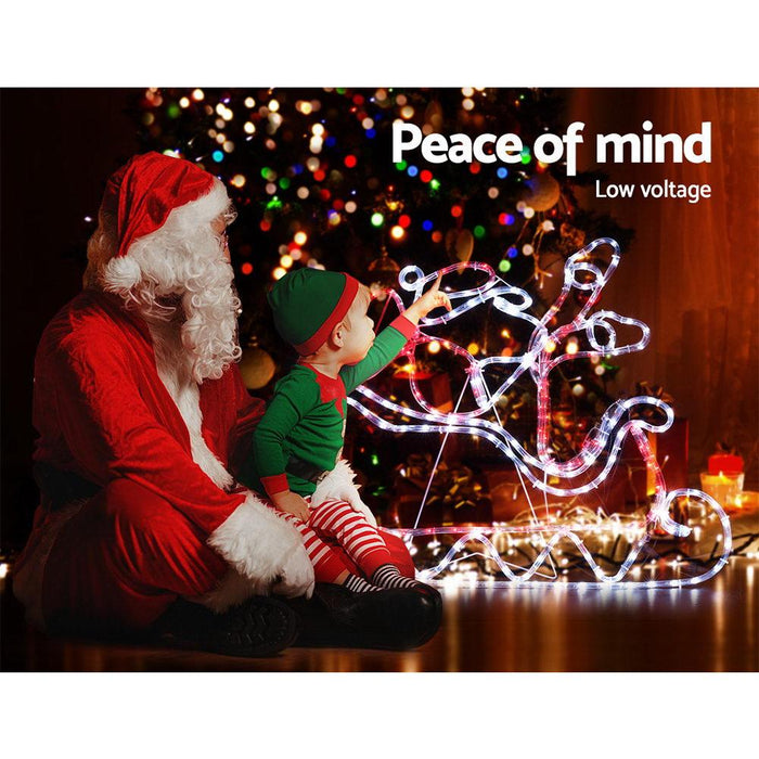 Bostin Life Jingle Jollys Christmas Motif Lights Led Rope Reindeer Waterproof Colourful Xmas