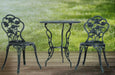 Bostin Life Outdoor Furniture Chairs Table 3Pc Aluminium Bistro Green >