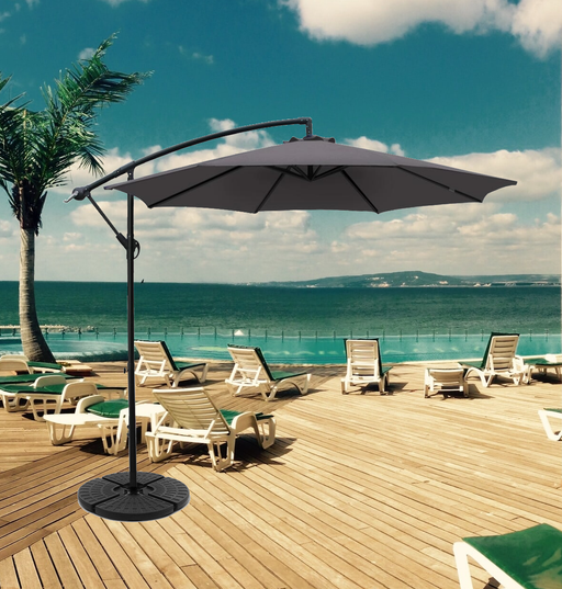 Bostin Life Instahut 3M Umbrella With 48X48Cm Base Outdoor Umbrellas Cantilever Sun Beach Garden
