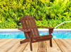 Bostin Life Adirodack Outdoor Wooden Lounge Recliner Chair Furniture >