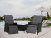 Bostin Life Recliner Chairs Sun Lounge Setting Outdoor Furniture Patio Wicker Sofa Dropshipzone