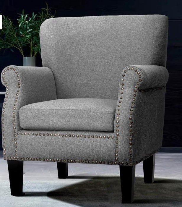 Bostin Life Artiss Armchair Accent Chair Retro Armchairs Lounge Single Sofa Linen Fabric Seat Grey