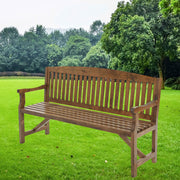 Gardeon Wooden Garden Bench Chair Natural Outdoor Furniture Décor Patio Deck 3 Seater >