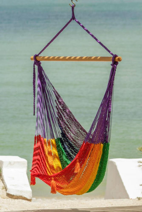 Bostin Life Mexican Hammock Swing Chair Rainbow Dropshipzone