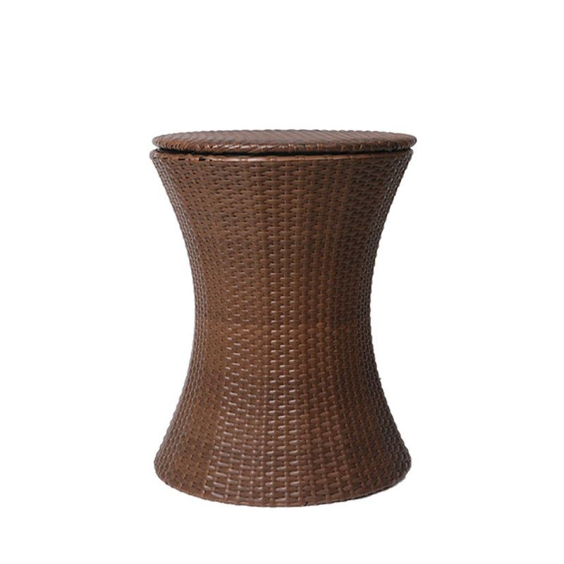 Bostin Life Ice Bucket Cooler Table Bar Outdoor Setting Furniture Patio Pool Storage Box - Brown