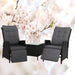 Bostin Life Recliner Chairs Sun Lounge Setting Outdoor Furniture Patio Wicker Sofa Dropshipzone
