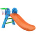Bostin Life Keezi Kids Slide With Basketball Hoop Outdoor Indoor Playground Toddler Play Baby & >