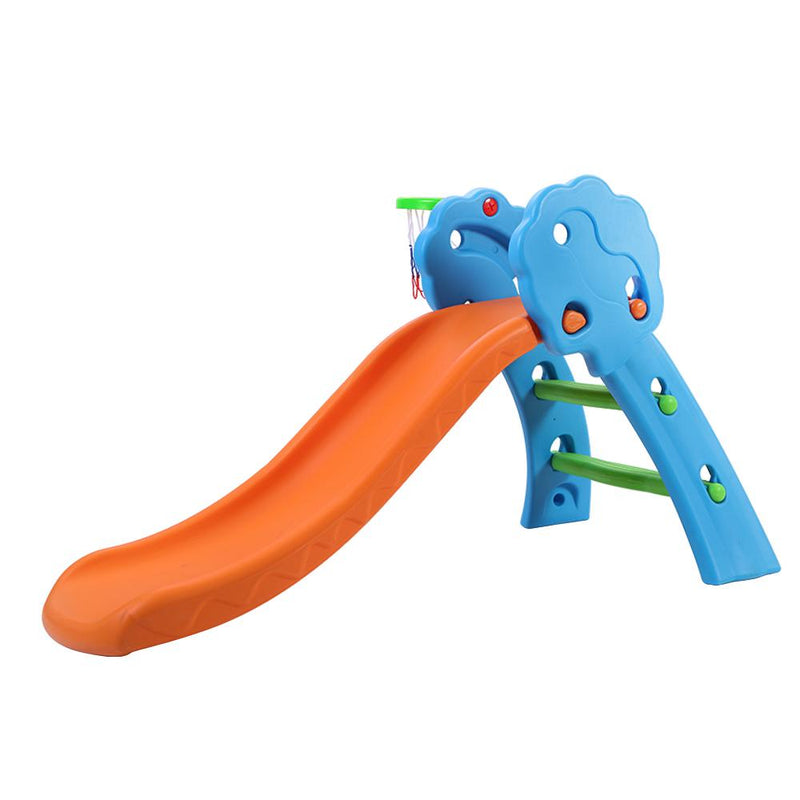 Bostin Life Keezi Kids Slide With Basketball Hoop Outdoor Indoor Playground Toddler Play Baby & >