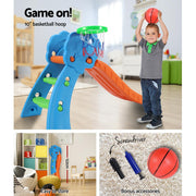 Bostin Life Keezi Kids Slide With Basketball Hoop Outdoor Indoor Playground Toddler Play Baby & >