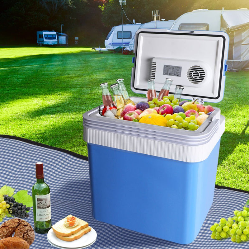 Bostin Life 24L Cool Ice Insulated Box Cooler Cooling Heating Portable Storage Camping Fridge