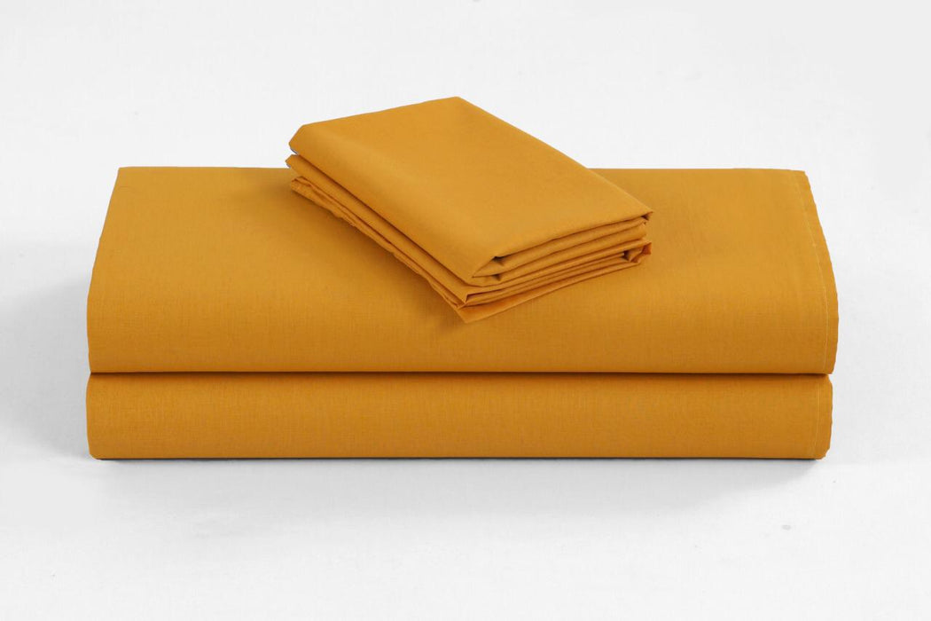 Linen 1200TC Organic Cotton Sheet Sets - King Size Mustard