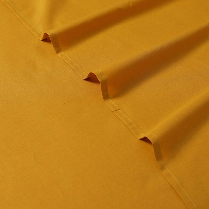 Linen 1200TC Organic Cotton Sheet Sets - Double Size Mustard
