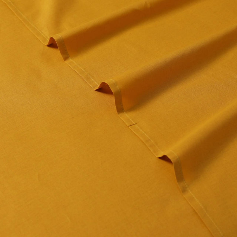 Linen 1200TC Organic Cotton Sheet Sets - King Single Size Mustard
