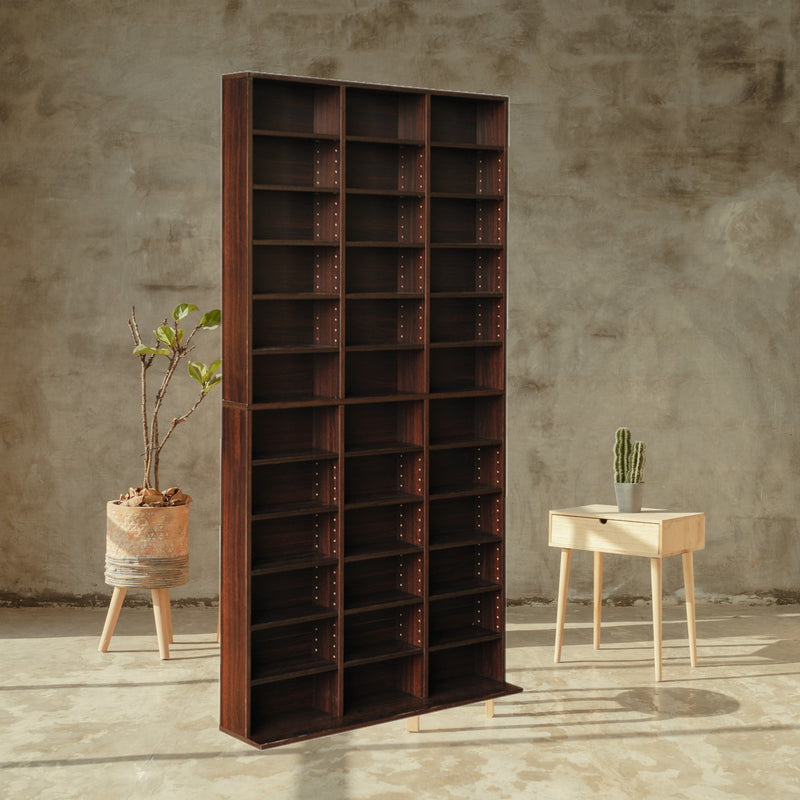 Bostin Life Adjustable Book Storage Shelf Rack Unit - Expresso Furniture > Living Room