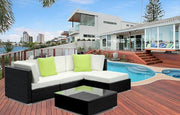Bostin Life 5Pc Sofa Set With Storage Cover Outdoor Furniture Wicker Dropshipzone