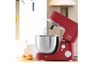 Devanti Electric Stand Mixer 1200W Kitche Beater Cake Aid Whisk Bowl Hook Red Appliances > Kitchen