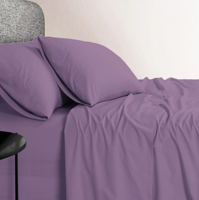Linen 1200TC Organic Cotton Sheet Sets - Queen Size Purple