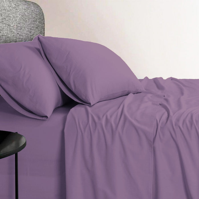 Linen 1200TC Organic Cotton Sheet Sets - King Size Purple