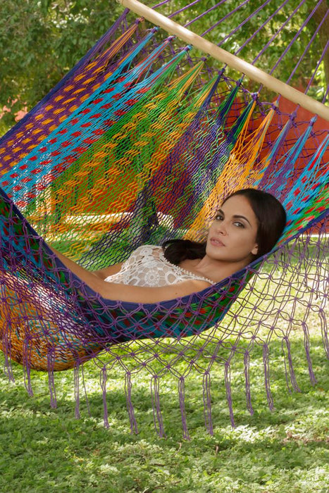 Bostin Life Resort Style Fringed Queen Size Hammock - Colorina Home & Garden > Outdoor Living