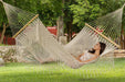 Bostin Life Resort Style Fringed Queen Size Hammock - Cream Home & Garden > Outdoor Living
