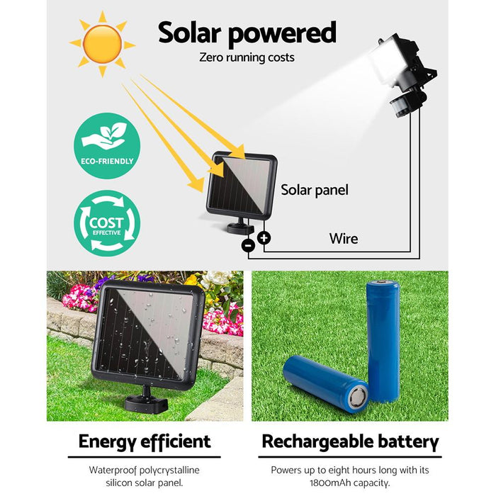 Bostin Life Set Of 2 100 Led Solar Powered Motion Sensor Lights Home & Garden >