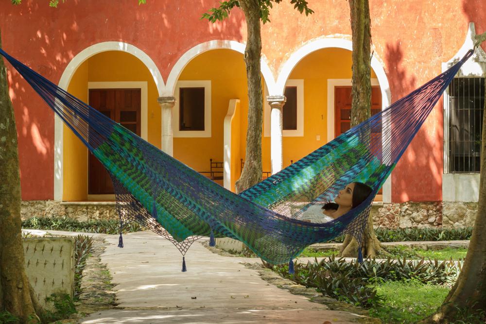 Bostin Life Deluxe Cotton King Size Mexican Hammock - Caribe Home & Garden > Outdoor Living