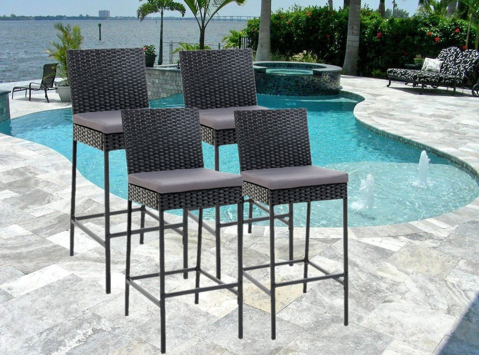 Bostin Life Outdoor Bar Stools Dining Chairs Rattan Furniture X4 Dropshipzone