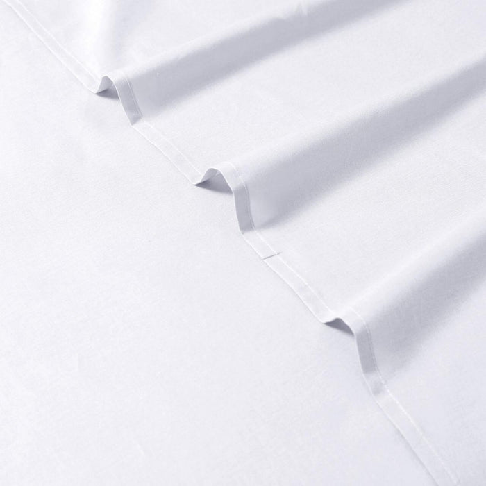Linen 1200TC Organic Cotton Sheet Sets - Single Size White